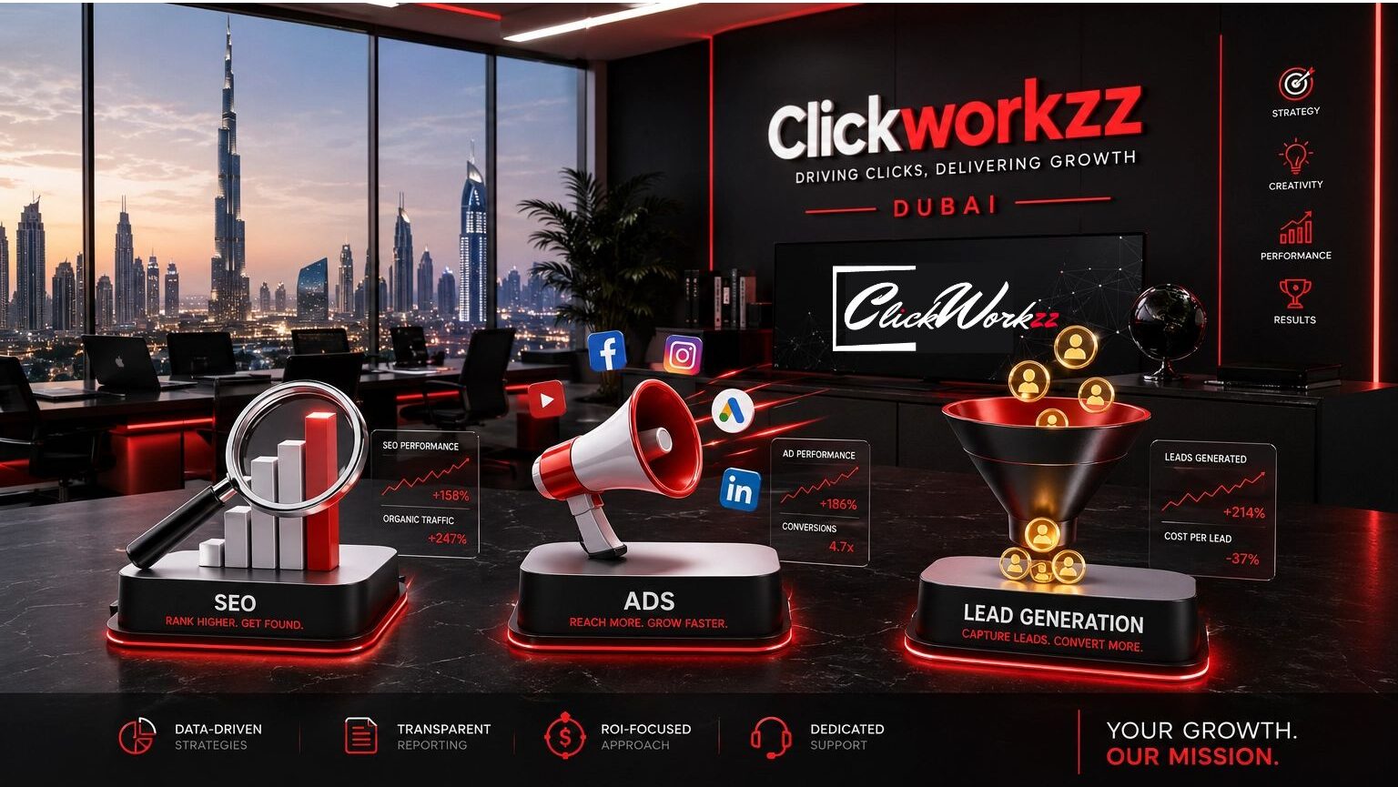 Clickworkzz | #1 GEO & Digital Marketing Agency in Dubai