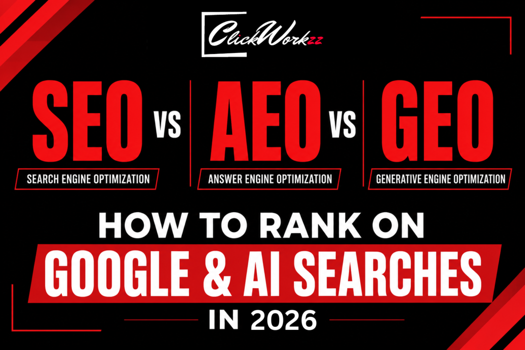 SEO vs AEO vs GEO